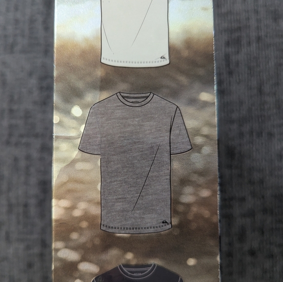 Quiksilver Crew Neck Premium Cotton T-Shirts 3 Pack L - Picture 3 of 6